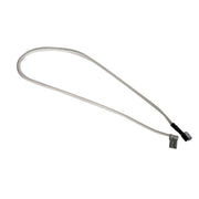 White wire jumper cable with connector terminals at each end.