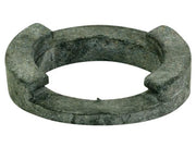 Green metal ring with two opposing ears and central opening for faucet connection.