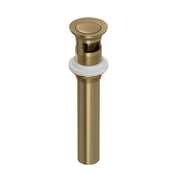 Rohl Lavatory Push Drain With Overflow in Antique Gold - 0127DOFAG