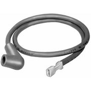 Gray ignition cable with 90-degree elbow connector on one end and quick-disconnect fitting on the other.