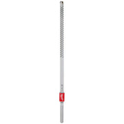 Milwaukee straight shank rebar cutter with spiral fluted bit and red grip sleeve, 3/8" x 12".