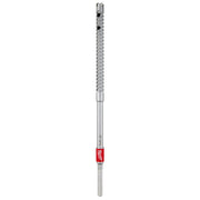 Milwaukee straight shank rebar cutter bit with spiral flutes and red grip band.