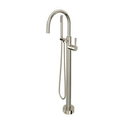 Rohl Graceline Knurled Single Hole Floor Mount Tub Filler Trim in Polished Nickel - TMB06HF1LMPN