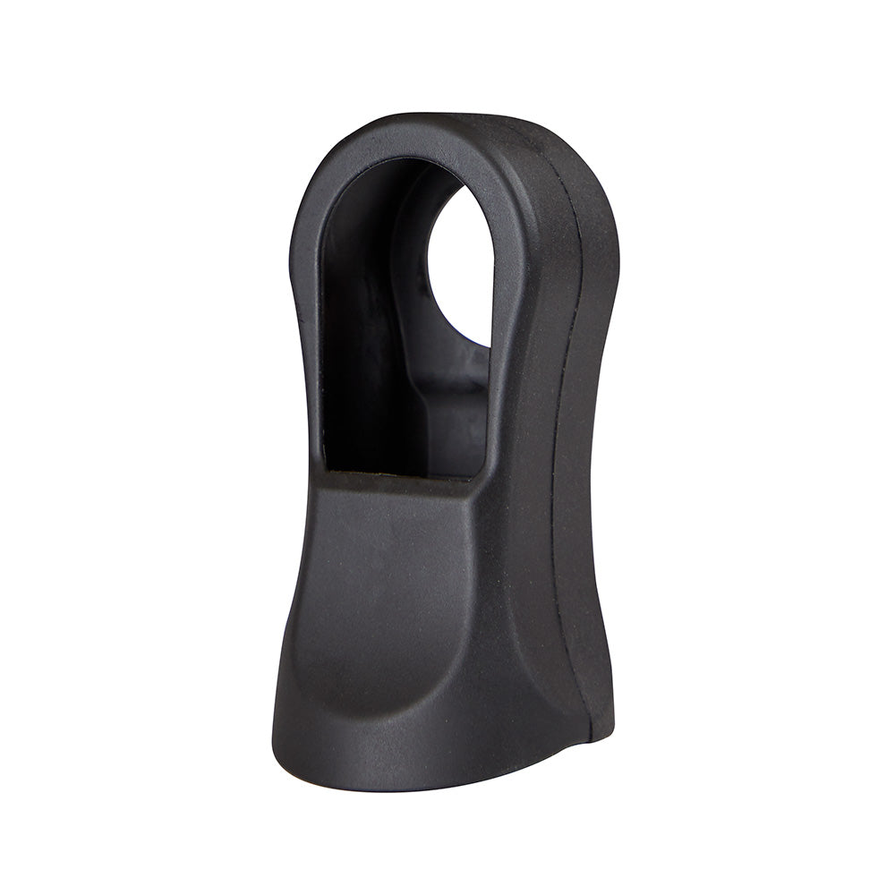 Black rubber protective boot with rounded top opening and wide base for ratchet tool storage.