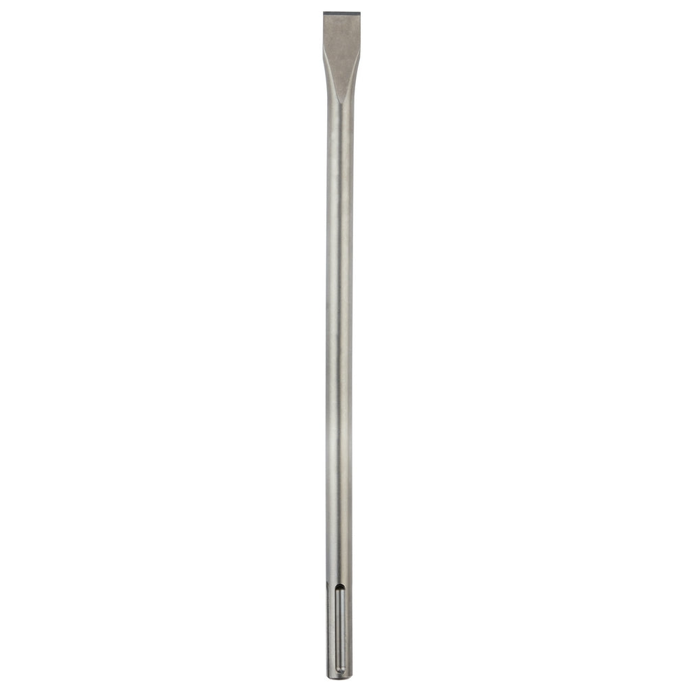 Long metal demolition flat chisel with rectangular flat head and SDS-Max connection shaft.