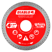 Diablo DMADC0450 4-1/2 in. Diamond Continuous Rim Cut-Off Discs for Masonry