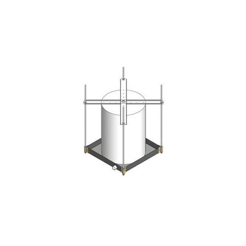 Quick Stand Wall-Mounted Water Heater Platform with CPVC Drain Fitting in PVC - 40-SWHP-W