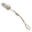 Ceramic hot surface ignitor with metal probe and coiled wire lead connector.