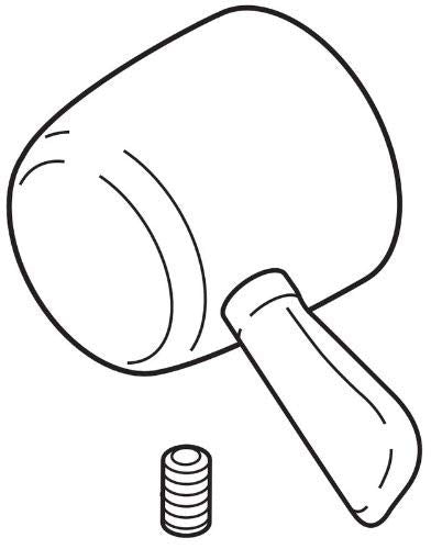 Pair of curved metal lever handles in Venetian bronze finish with mounting hardware.