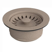 Oyster-colored air switch button with raised center post and ventilation slots, designed for garbage disposal activation.