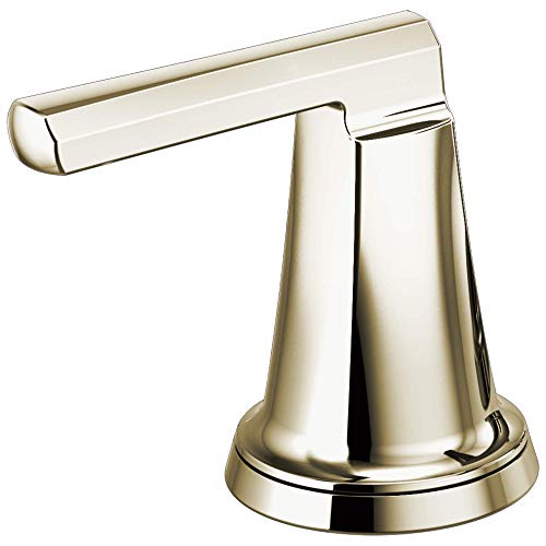 Chrome and polished nickel-finish widespread lavatory faucet handle kit with high lever design.