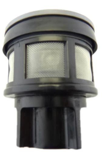 Gray cylindrical piston assembly with mesh filter screen and black base connector for TOTO EcoPower toilets.