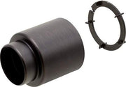 Cylindrical trim sleeve in dark bronze finish with matching spacer ring featuring adjustment tabs.