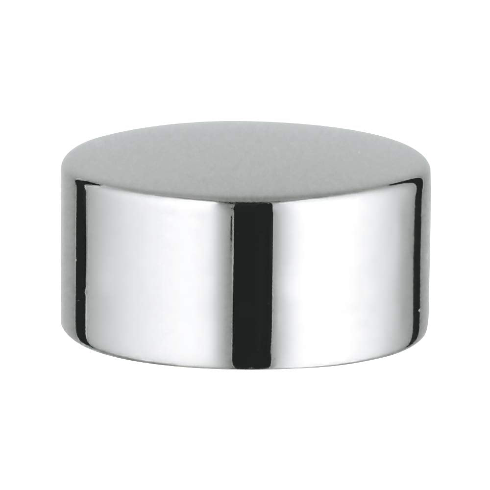 Chrome diverter knob with gray top and black center stripe for Grohe faucets.