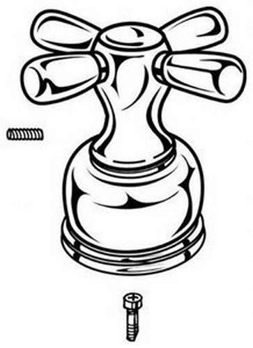 Chrome metal cross handle kit with dome base and mounting hardware for Delta faucet.