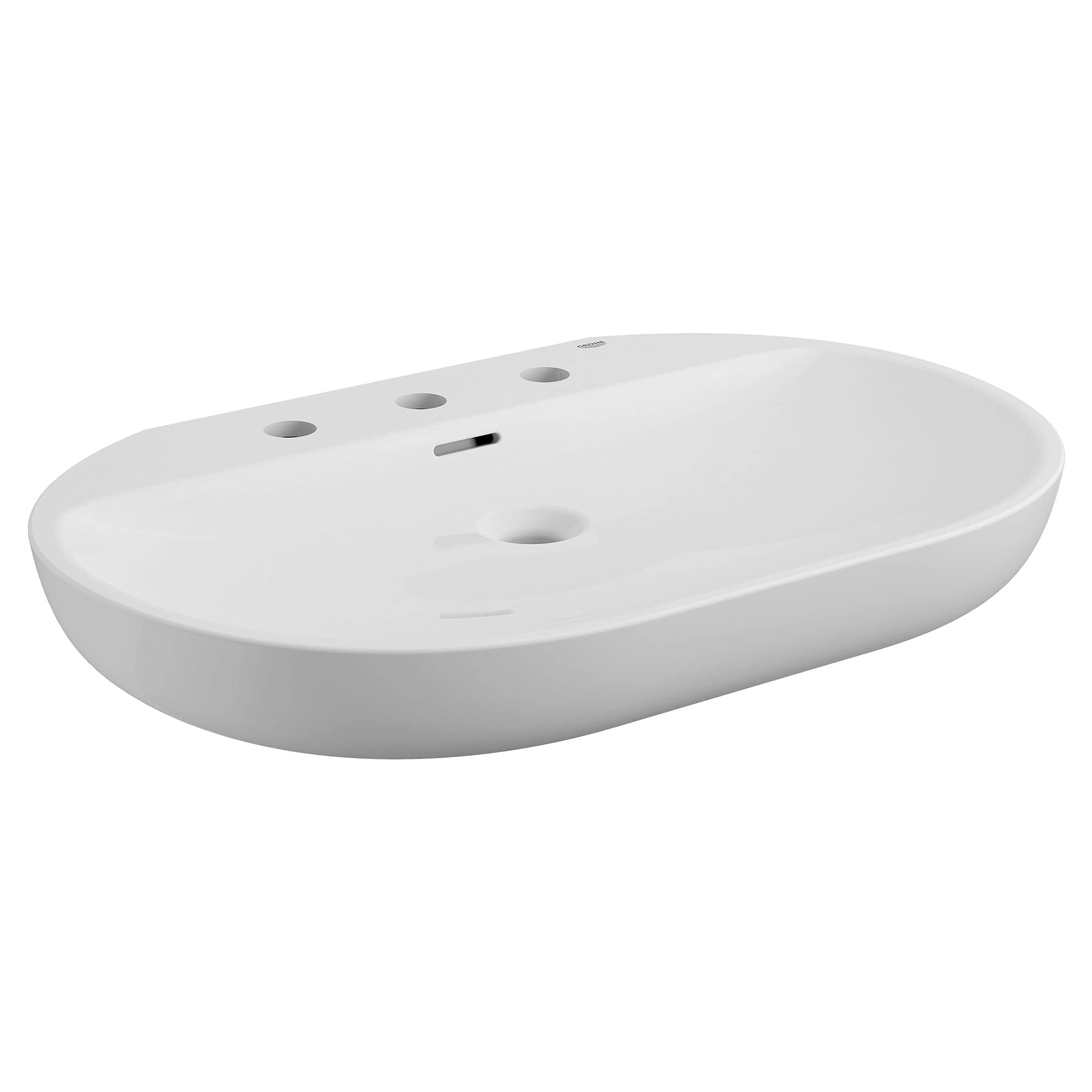 Grohe Essence 39668000 Wall Mount 27" Bathroom Sink, 3-hole in Grohe Alpine White