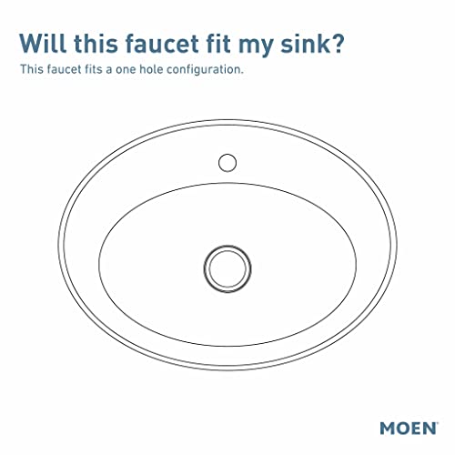 Diagram showing oval vessel sink with one-hole faucet configuration marked by circles.