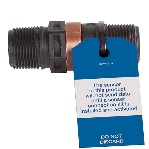 Bronze and black automatic temperature and pressure relief valve with threaded connections and blue instruction tag attached.