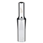 Polished chrome 1/4" drive deep socket with 4.5mm hex opening and Milwaukee branding.