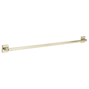 Polished brass angular grab bar with square mounting brackets at each end, 42 inches long.