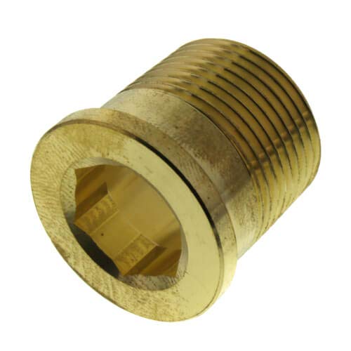 Brass 3/4" NPT male threaded tail piece with cylindrical body and tapered threads.