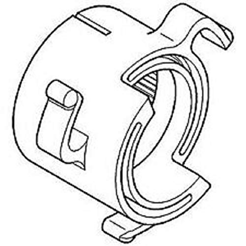 Chrome-plated fitting ring with mounting clips for Grohe plumbing fixtures.