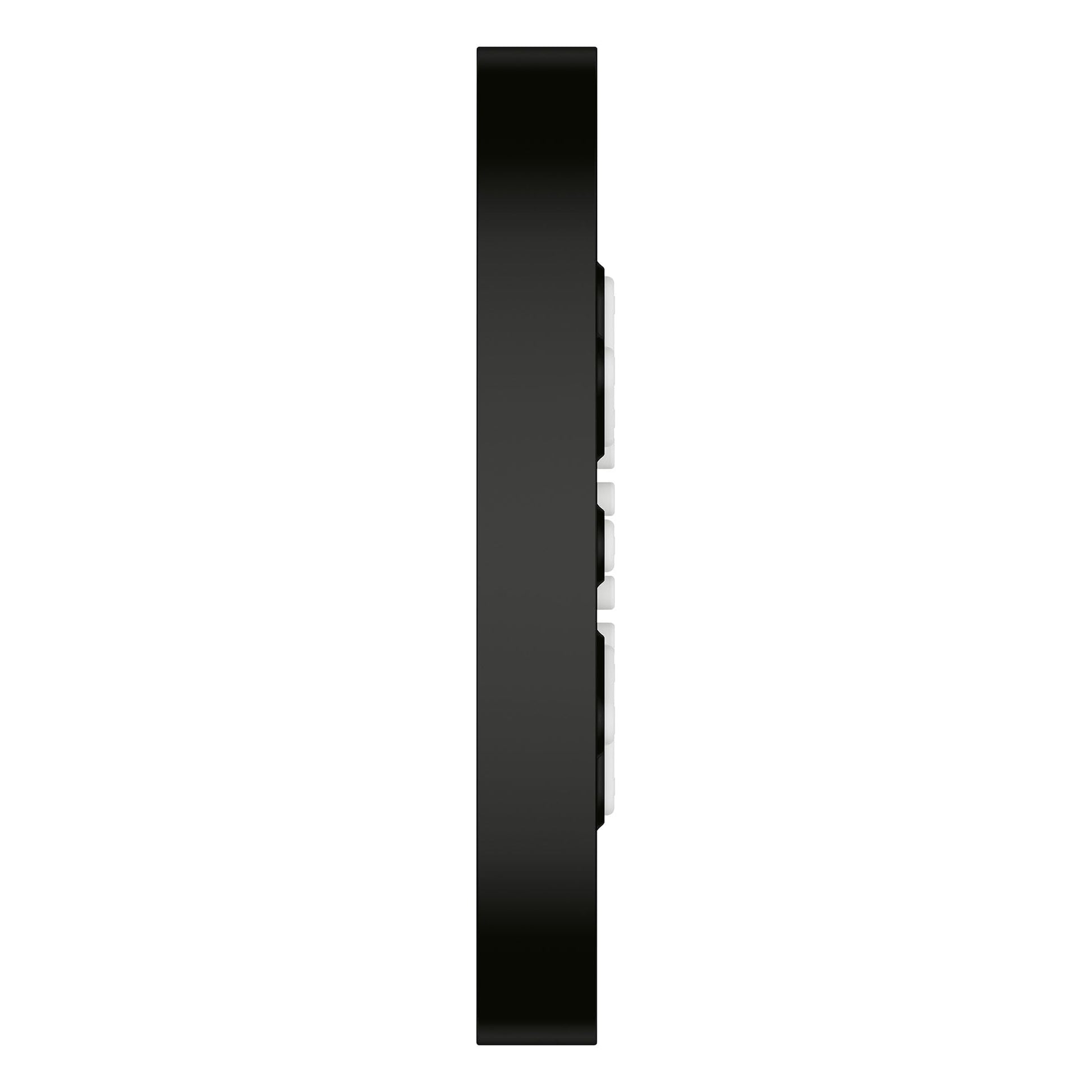 Matte black rectangular body spray with two white spray nozzles mounted vertically on the right side.