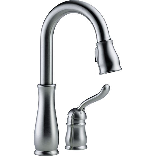 Delta Leland Single Handle Pull-Down Bar / Prep Faucet with Separate Lever Handle