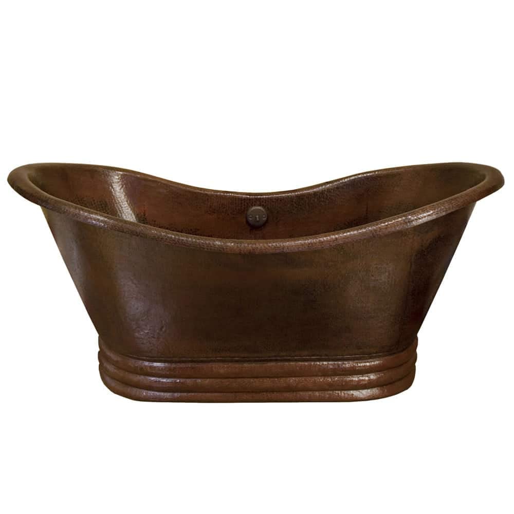 Native Trails CPS902 AURORA 72": Hammered Copper Freestanding Bathtub