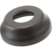Venetian bronze trim ring with oval opening for jetted shower installation.