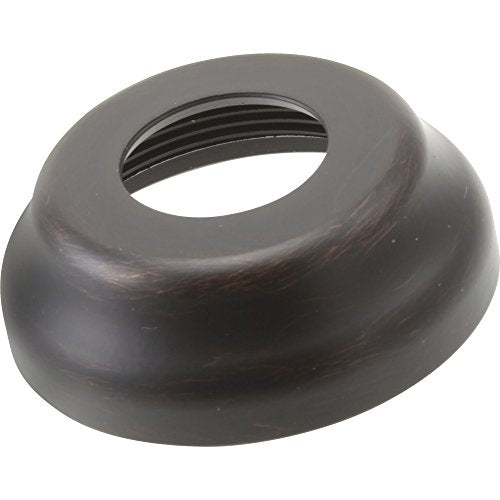 Venetian bronze trim ring with oval opening for jetted shower installation.