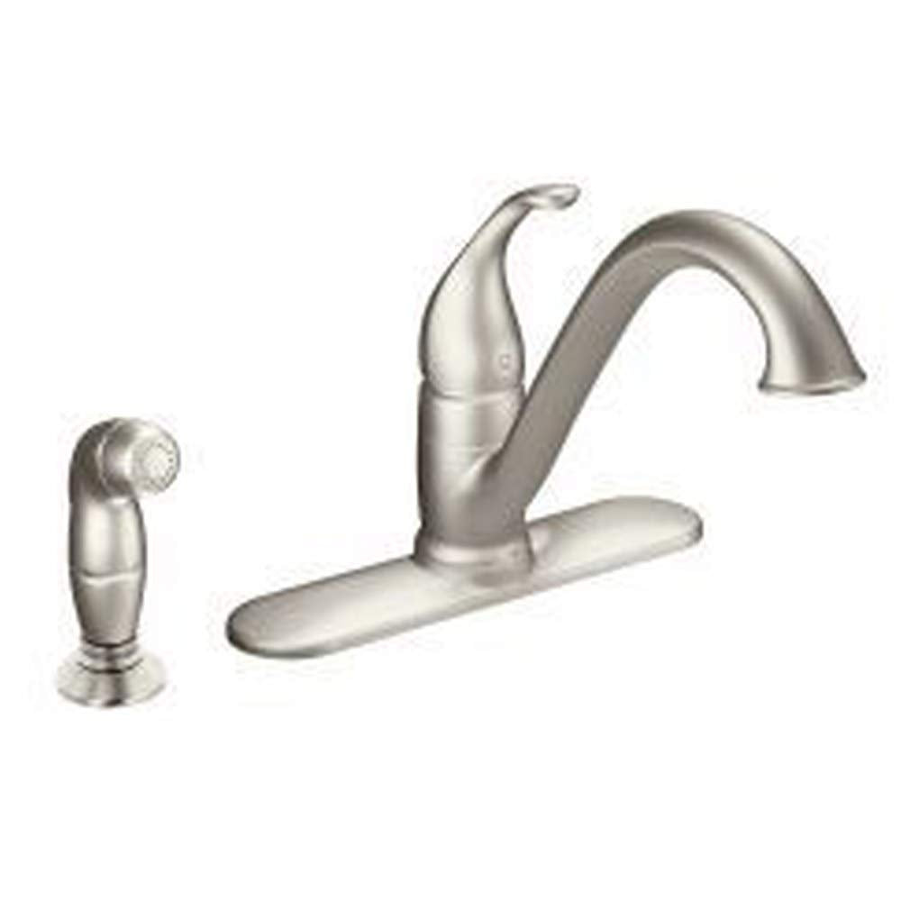 Moen Camerist One Handle Low Arc Kitchen Faucet with Side Spray Spot Resist Stainless in Spot Resist Stainless - 7840SRS