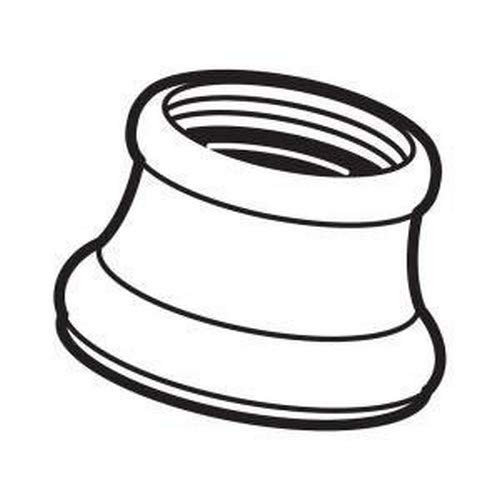 Oil rubbed bronze faucet aerator with ridged cylindrical body and threaded opening.