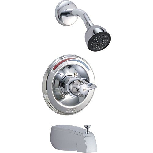 Commercial HDF T13490 Monitor 13 Series Tub and Shower Trim - Single Handle Blade: Chrome