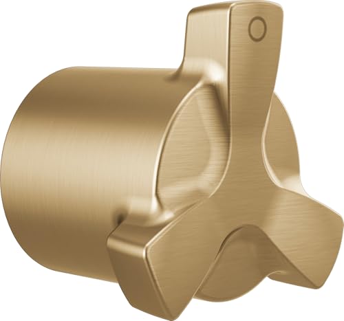 Champagne bronze integrated diverter handle with cylindrical body and lever-style control, brushed metal finish.