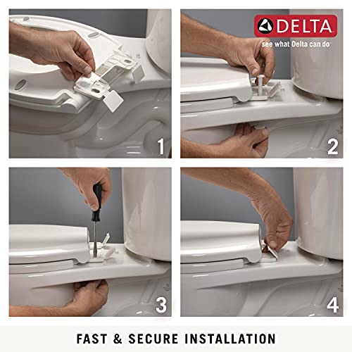 Delta Morgan 810903-WH Elongated Standard Close Toilet Seat in White Finish