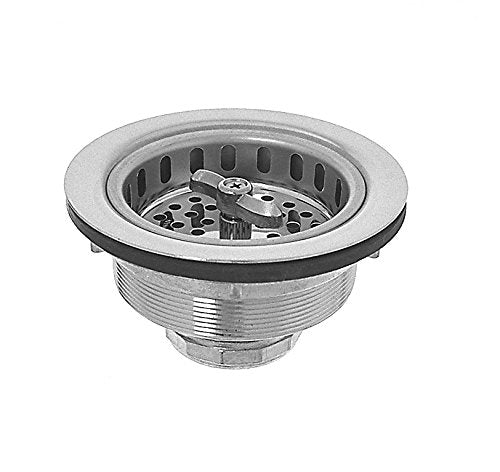 Oatey Spin-N-Lock Sink Basket Strainer With Stainless Steel Screw-In Basket, Small in Chrome - 17