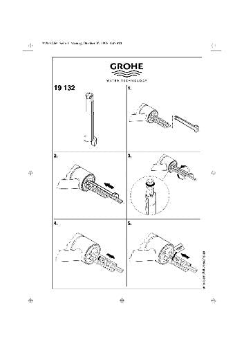 Grohe Repair Parts 19132000 Disassembling Key in Grohe Chrome