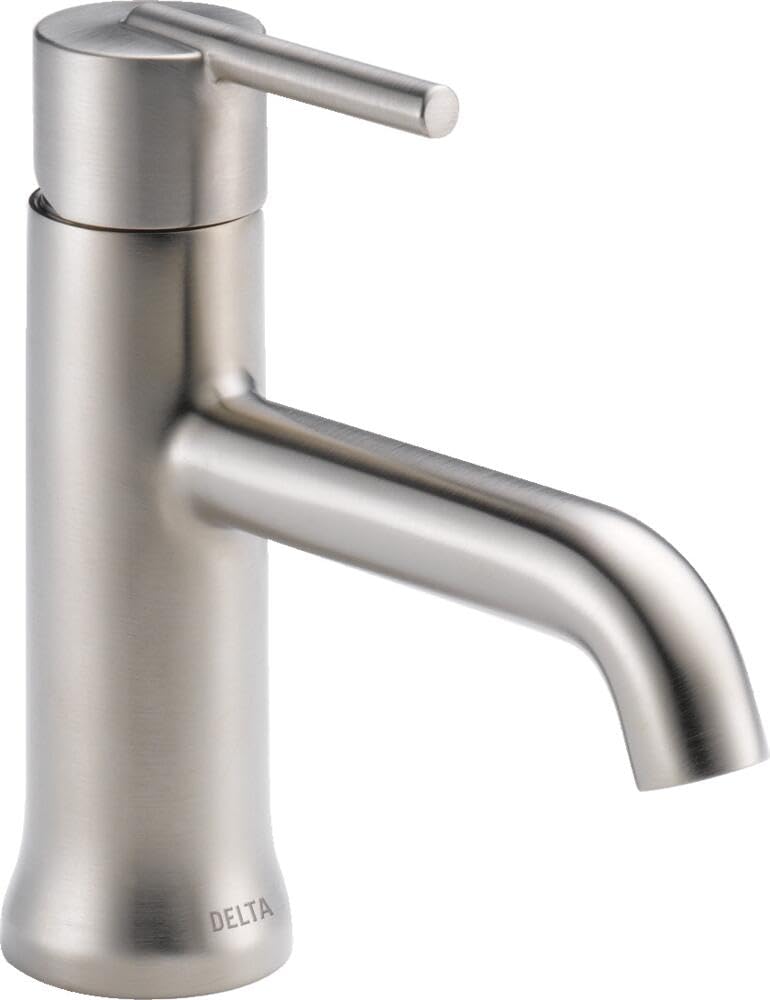 Delta Trinsic Single Handle Bathroom Faucet with Lever Handle & Metal Drain & Pop Up