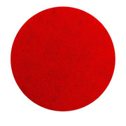 Red circular sanding disc with textured surface and connection pad center.