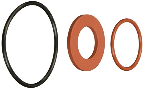 Three rubber sealing rings: one large black oval ring and two smaller reddish-brown oval rings.