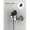 Chrome toilet retrofit kit with valve components and mounting hardware.