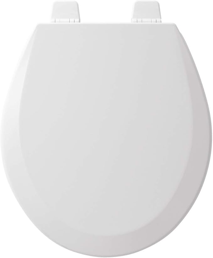 Church 540TTT390 Round Molded Wood Toilet Seat: White