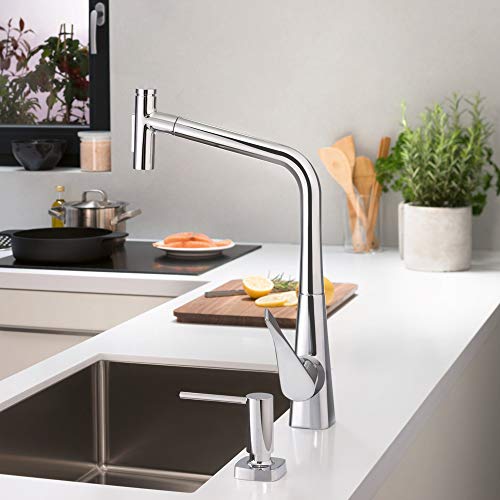 Hansgrohe 73820001 Metris Select High Arc Kitchen Faucet, 2-Spray Pull-Out, 1.75 GPM in Chrome