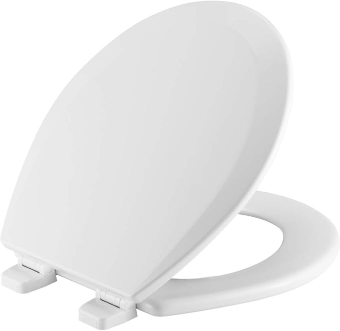 Church 540TTT390 Round Molded Wood Toilet Seat: White