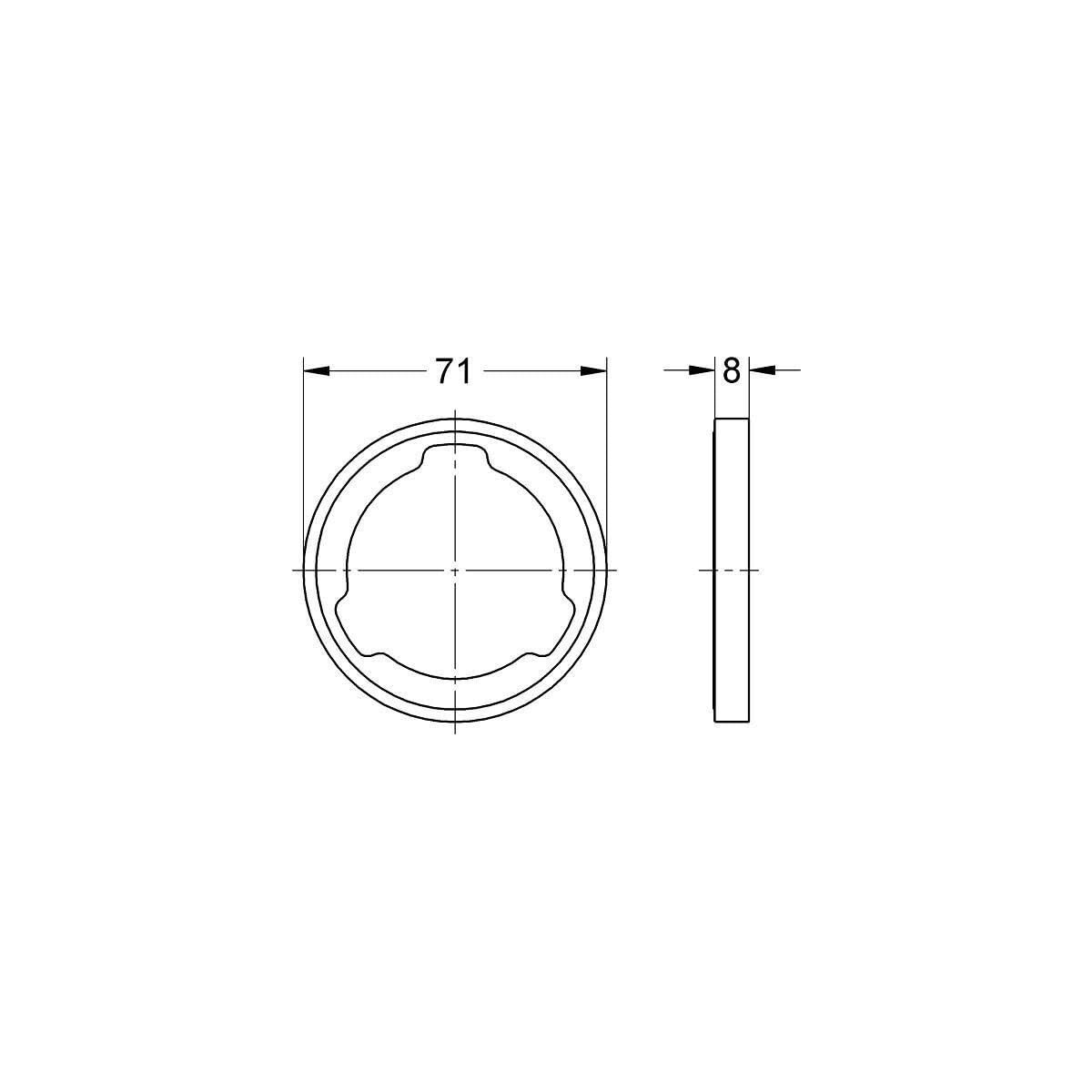 Grohe Rainshower 27180000 Spacer in Grohe Chrome