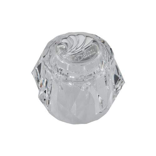 Clear acrylic Delta H31 knob handle with textured surface and side grip points.