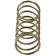 Stainless steel coil spring with multiple compressed loops stacked vertically.