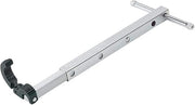 Silver metal basin pipe wrench with black fold-over grip and adjustable T-handle, model 31175.