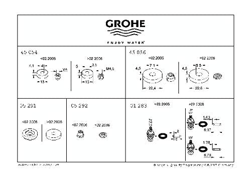 Grohe Repair Parts 0128300M O-Ring (6 X 2mm) in Grohe Chrome